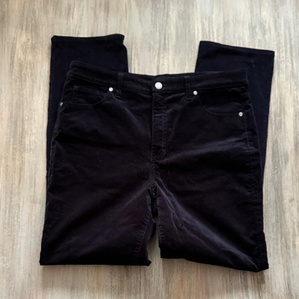 Talbots Black Women's Straight Corduroy Pants